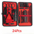 8/12/15/20/24 pcs Manicure Cutters Nail Clipper Set Household Stainless Steel Ear Spoon Pedicure Scissors Tool For Beauty