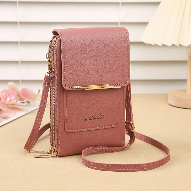 2026 Trendy Minimalist Elegant Touchscreen Crossbody Phone Wallet