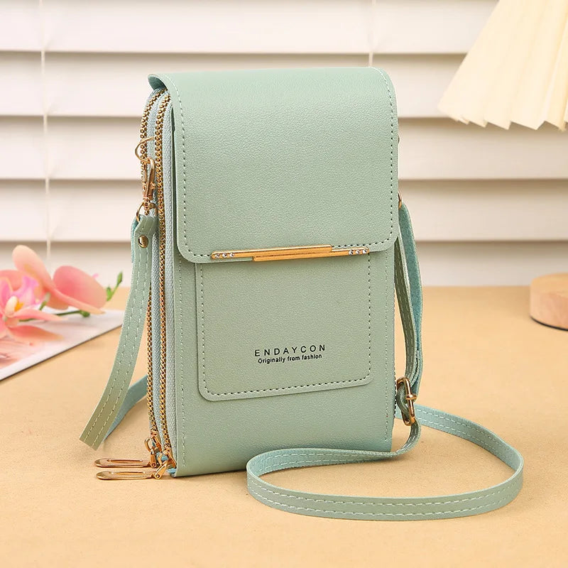 2026 Trendy Minimalist Elegant Touchscreen Crossbody Phone Wallet